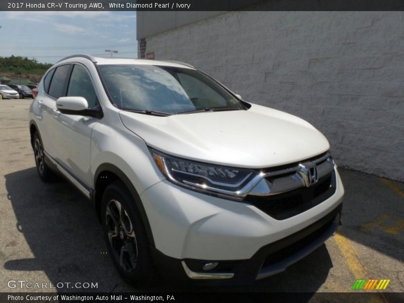 White Diamond Pearl / Ivory 2017 Honda CR-V Touring AWD