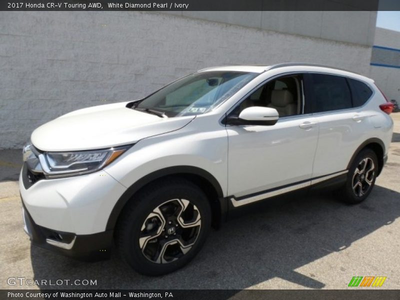 White Diamond Pearl / Ivory 2017 Honda CR-V Touring AWD