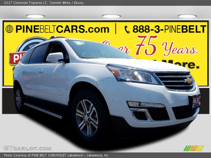 Summit White / Ebony 2017 Chevrolet Traverse LT