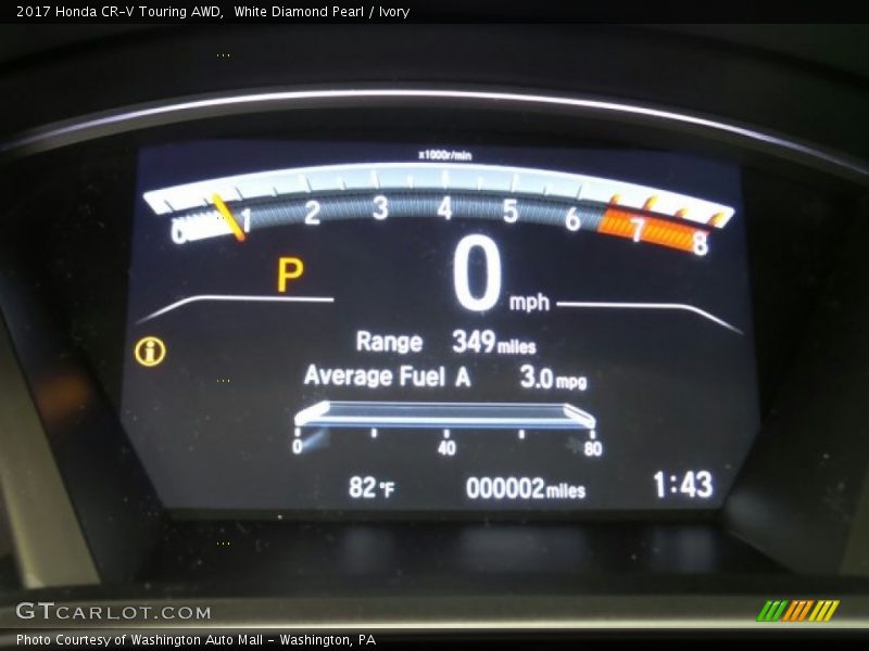 White Diamond Pearl / Ivory 2017 Honda CR-V Touring AWD
