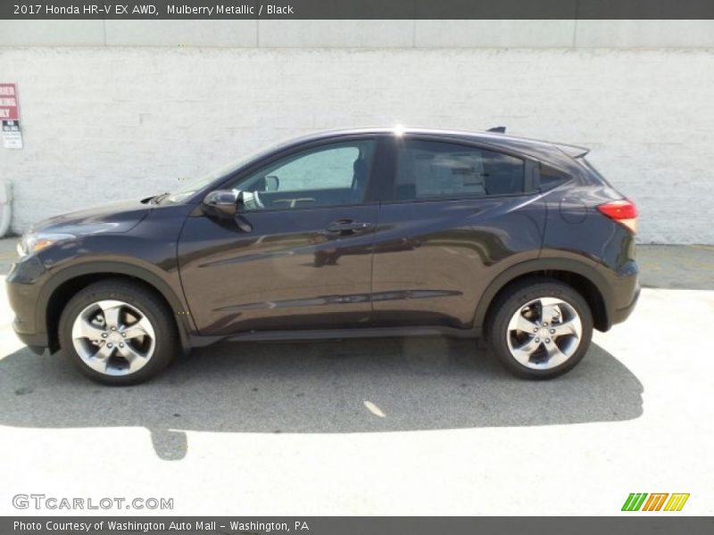 Mulberry Metallic / Black 2017 Honda HR-V EX AWD