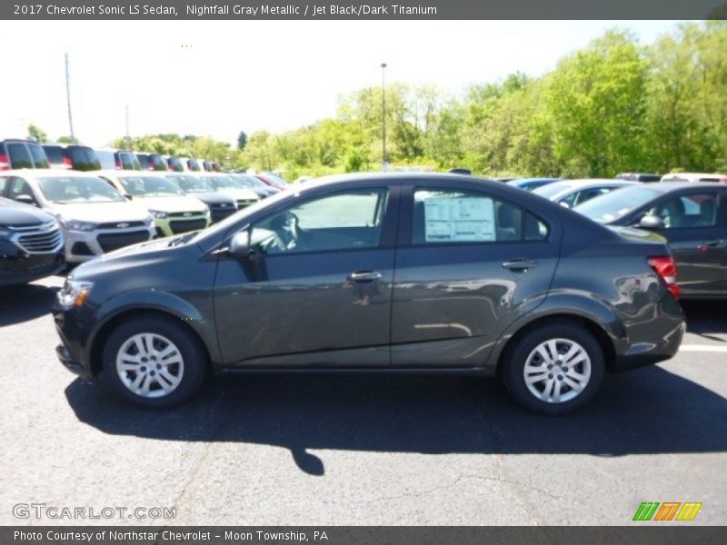 Nightfall Gray Metallic / Jet Black/Dark Titanium 2017 Chevrolet Sonic LS Sedan
