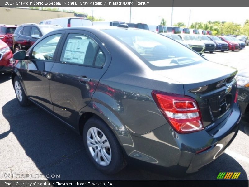 Nightfall Gray Metallic / Jet Black/Dark Titanium 2017 Chevrolet Sonic LS Sedan
