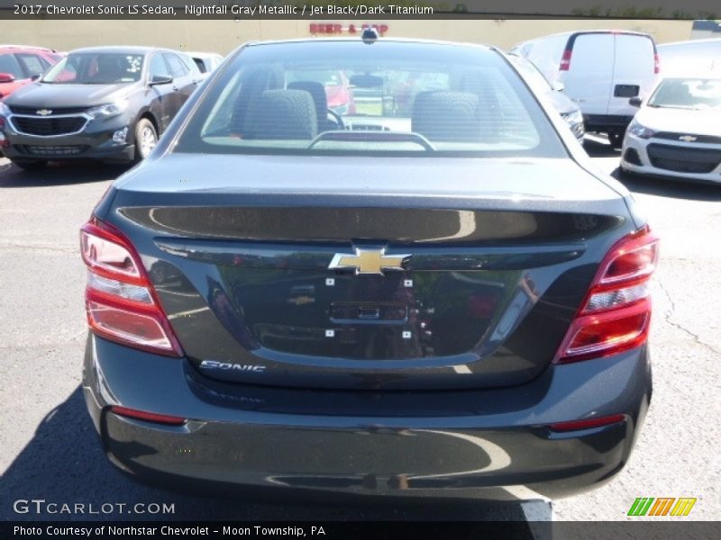 Nightfall Gray Metallic / Jet Black/Dark Titanium 2017 Chevrolet Sonic LS Sedan