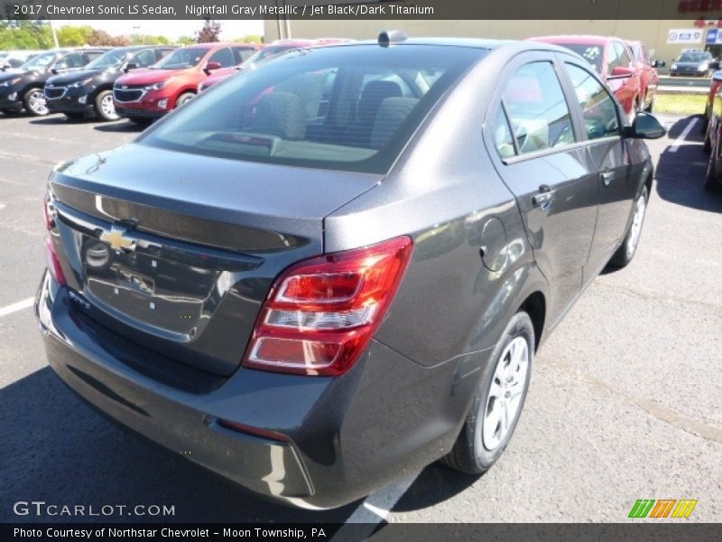 Nightfall Gray Metallic / Jet Black/Dark Titanium 2017 Chevrolet Sonic LS Sedan