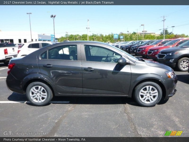 Nightfall Gray Metallic / Jet Black/Dark Titanium 2017 Chevrolet Sonic LS Sedan