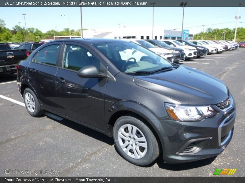 Nightfall Gray Metallic / Jet Black/Dark Titanium 2017 Chevrolet Sonic LS Sedan