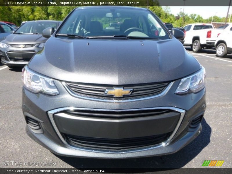Nightfall Gray Metallic / Jet Black/Dark Titanium 2017 Chevrolet Sonic LS Sedan