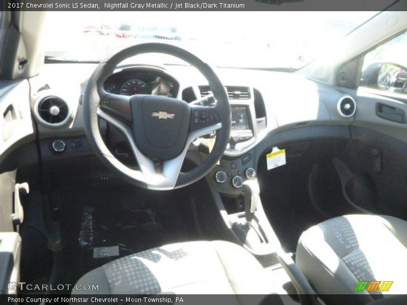 Nightfall Gray Metallic / Jet Black/Dark Titanium 2017 Chevrolet Sonic LS Sedan