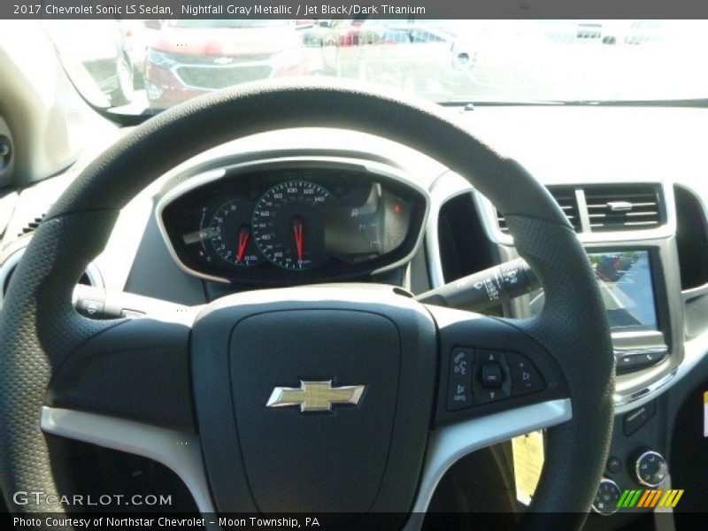 Nightfall Gray Metallic / Jet Black/Dark Titanium 2017 Chevrolet Sonic LS Sedan