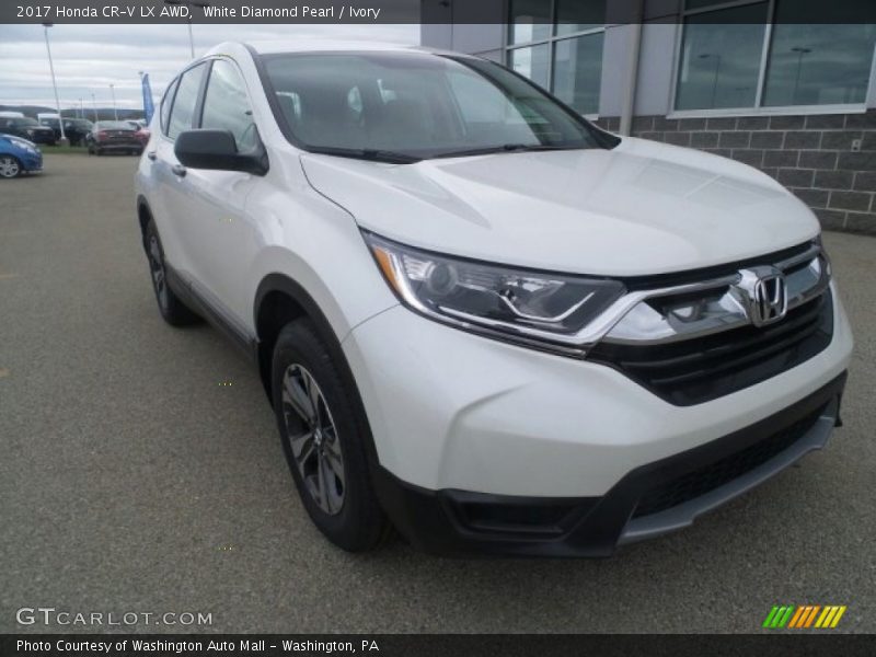 White Diamond Pearl / Ivory 2017 Honda CR-V LX AWD