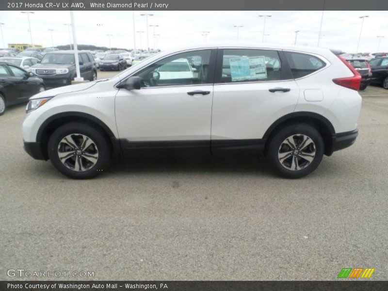White Diamond Pearl / Ivory 2017 Honda CR-V LX AWD