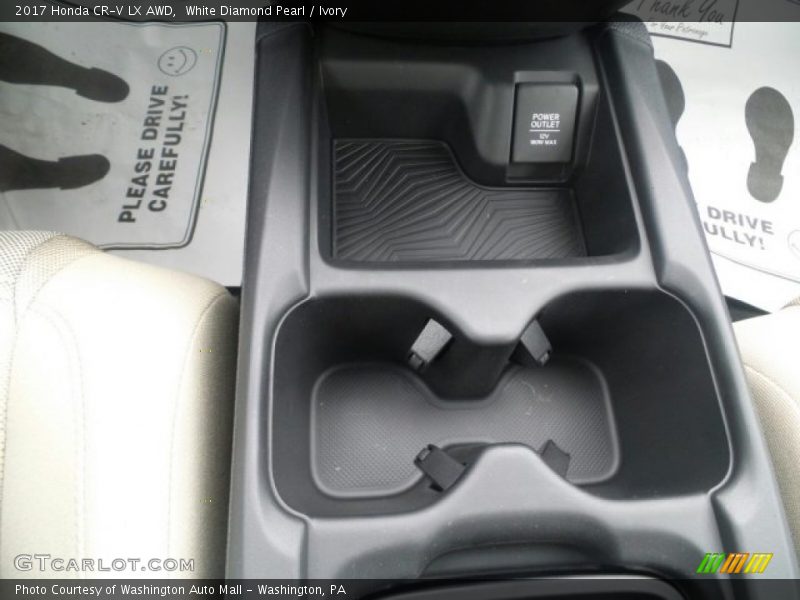 White Diamond Pearl / Ivory 2017 Honda CR-V LX AWD