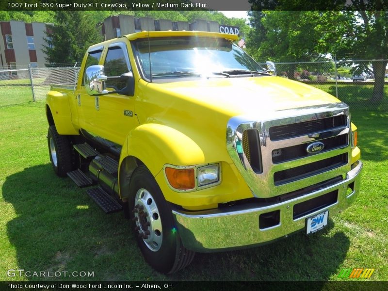 Yellow / Medium Dark Flint 2007 Ford F650 Super Duty XLT CrewCab