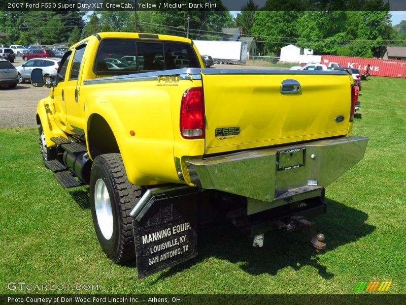 Yellow / Medium Dark Flint 2007 Ford F650 Super Duty XLT CrewCab