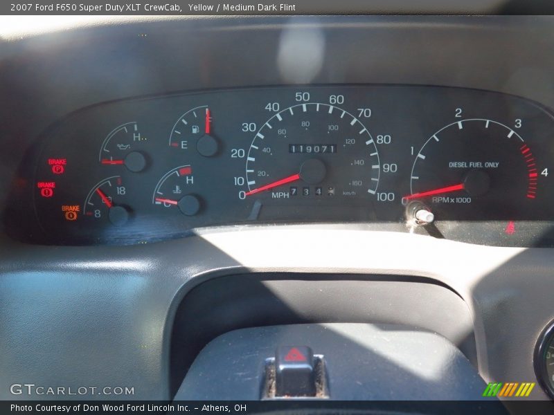 Yellow / Medium Dark Flint 2007 Ford F650 Super Duty XLT CrewCab