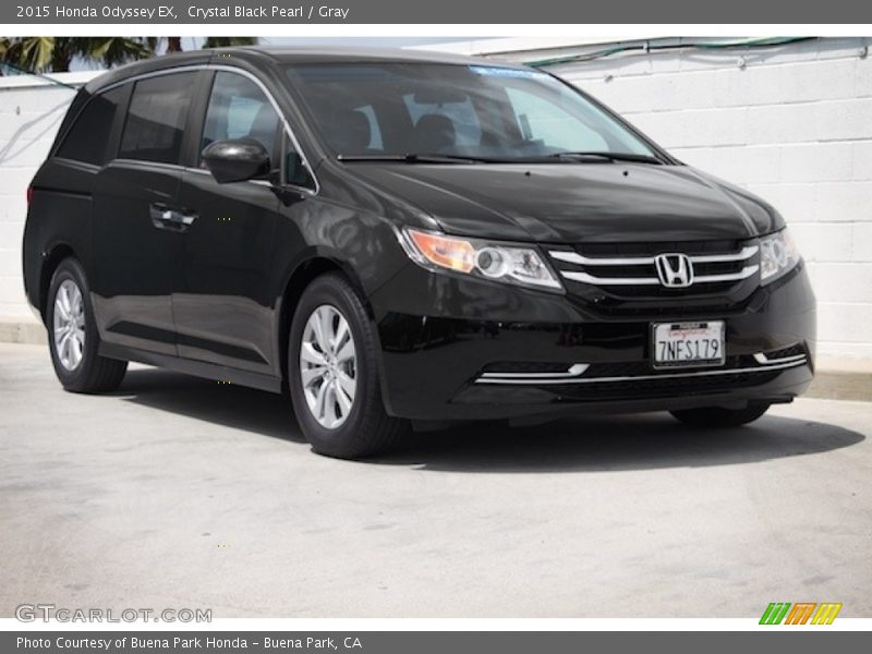 Crystal Black Pearl / Gray 2015 Honda Odyssey EX