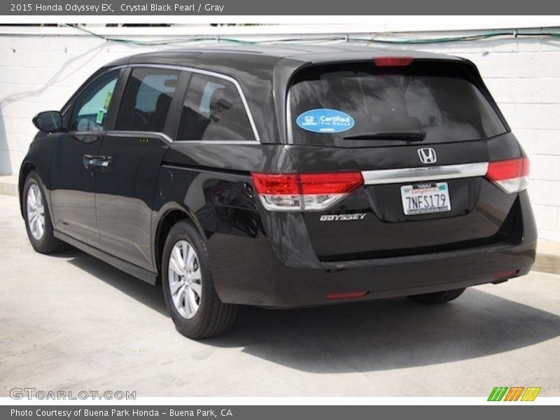 Crystal Black Pearl / Gray 2015 Honda Odyssey EX