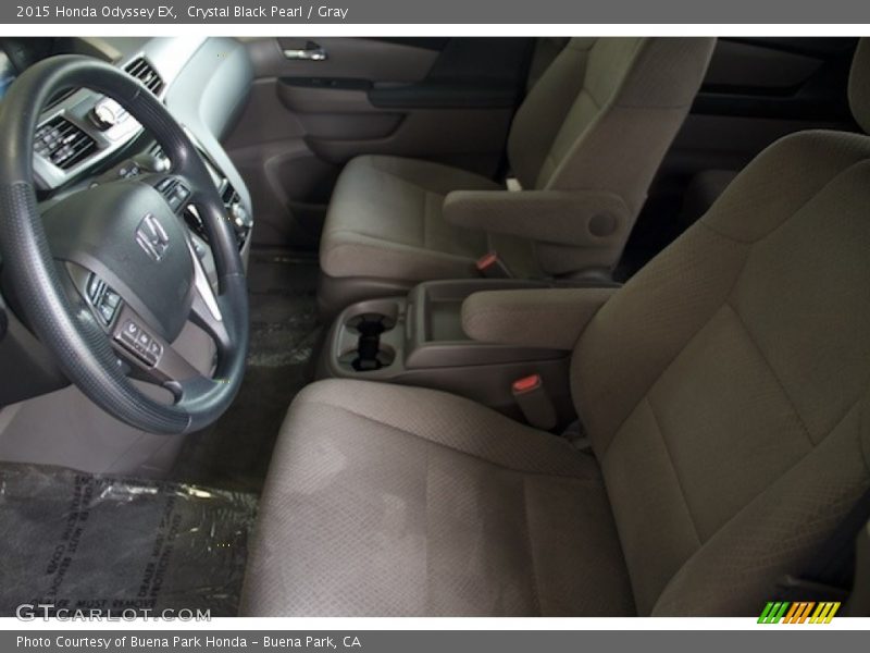 Crystal Black Pearl / Gray 2015 Honda Odyssey EX