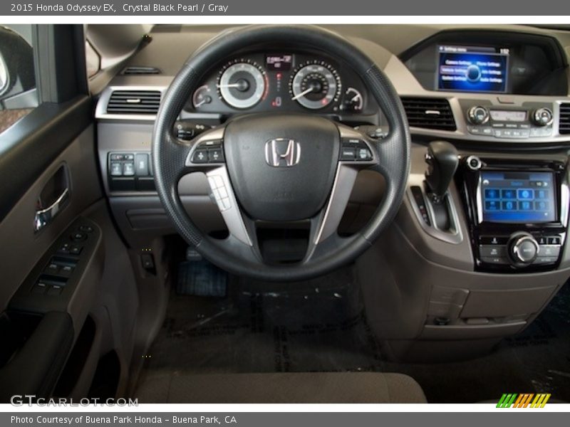 Crystal Black Pearl / Gray 2015 Honda Odyssey EX