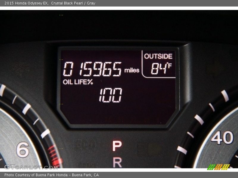 Crystal Black Pearl / Gray 2015 Honda Odyssey EX