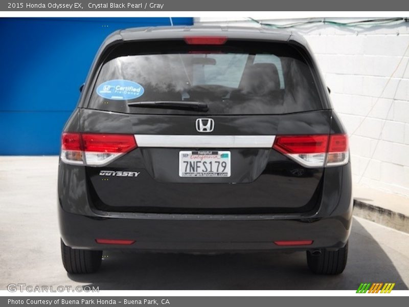 Crystal Black Pearl / Gray 2015 Honda Odyssey EX