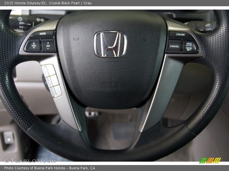 Crystal Black Pearl / Gray 2015 Honda Odyssey EX