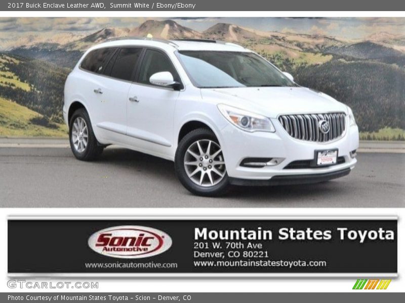 Summit White / Ebony/Ebony 2017 Buick Enclave Leather AWD