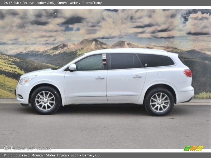 Summit White / Ebony/Ebony 2017 Buick Enclave Leather AWD