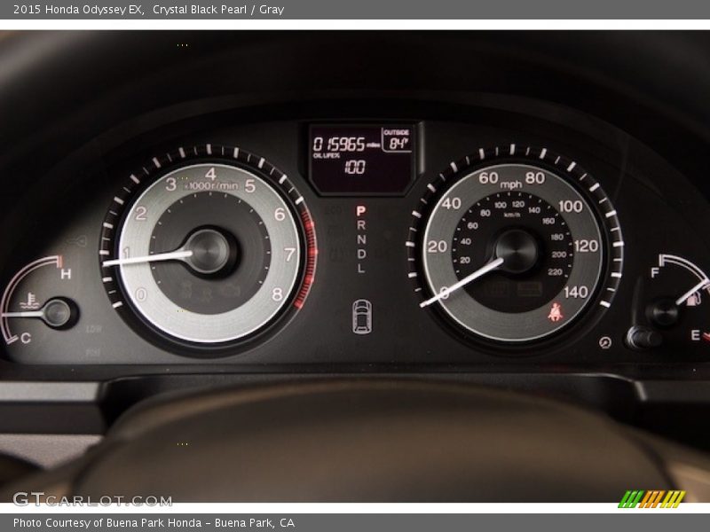Crystal Black Pearl / Gray 2015 Honda Odyssey EX