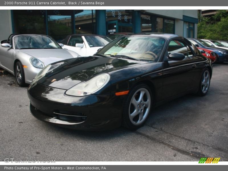 Black / Savanna Beige 2000 Porsche 911 Carrera Cabriolet