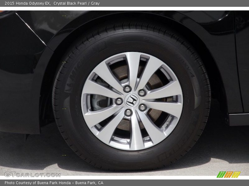 Crystal Black Pearl / Gray 2015 Honda Odyssey EX