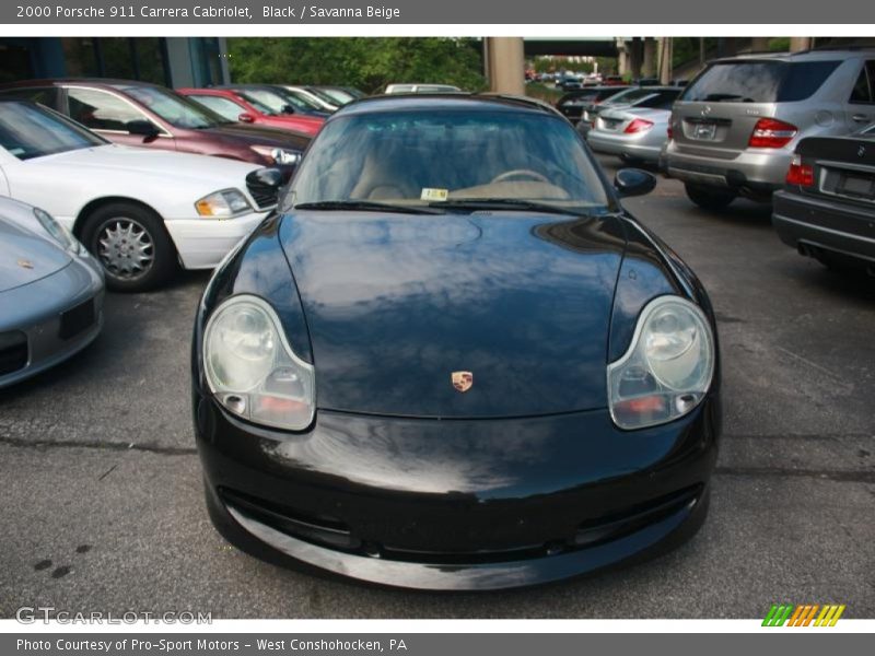 Black / Savanna Beige 2000 Porsche 911 Carrera Cabriolet