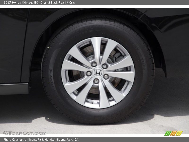 Crystal Black Pearl / Gray 2015 Honda Odyssey EX