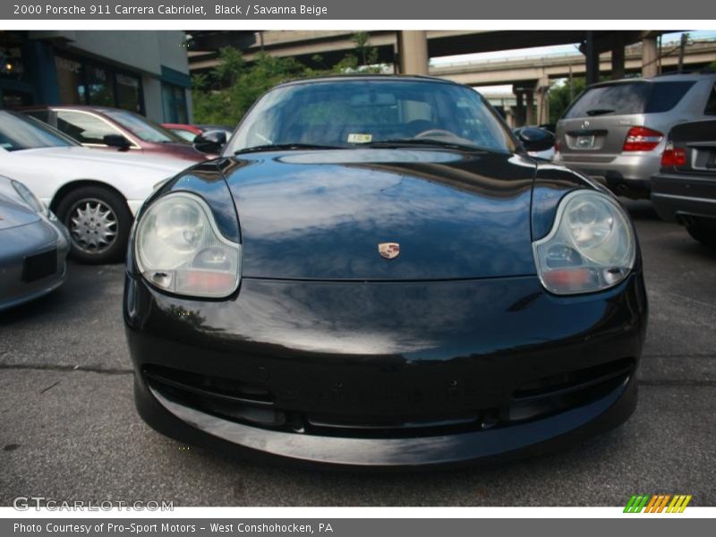 Black / Savanna Beige 2000 Porsche 911 Carrera Cabriolet