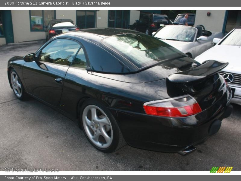 Black / Savanna Beige 2000 Porsche 911 Carrera Cabriolet