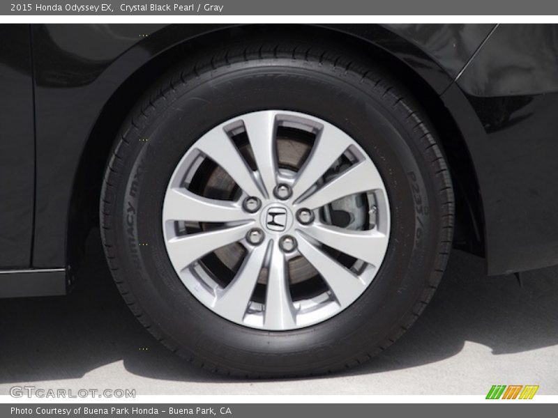 Crystal Black Pearl / Gray 2015 Honda Odyssey EX