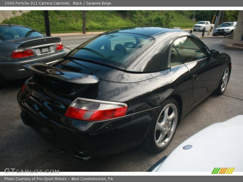 Black / Savanna Beige 2000 Porsche 911 Carrera Cabriolet
