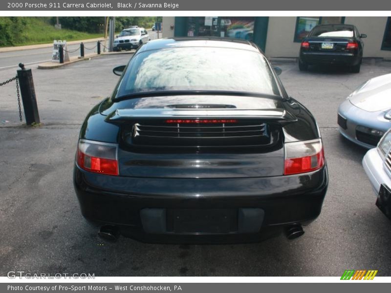 Black / Savanna Beige 2000 Porsche 911 Carrera Cabriolet