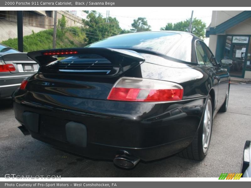 Black / Savanna Beige 2000 Porsche 911 Carrera Cabriolet