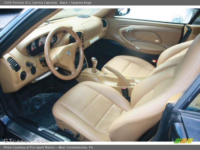Black / Savanna Beige 2000 Porsche 911 Carrera Cabriolet