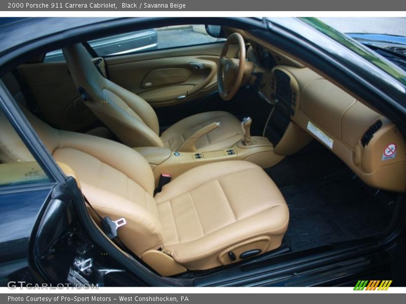 Black / Savanna Beige 2000 Porsche 911 Carrera Cabriolet
