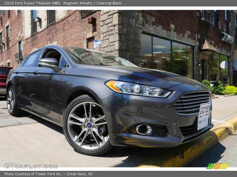 Magnetic Metallic / Charcoal Black 2016 Ford Fusion Titanium AWD