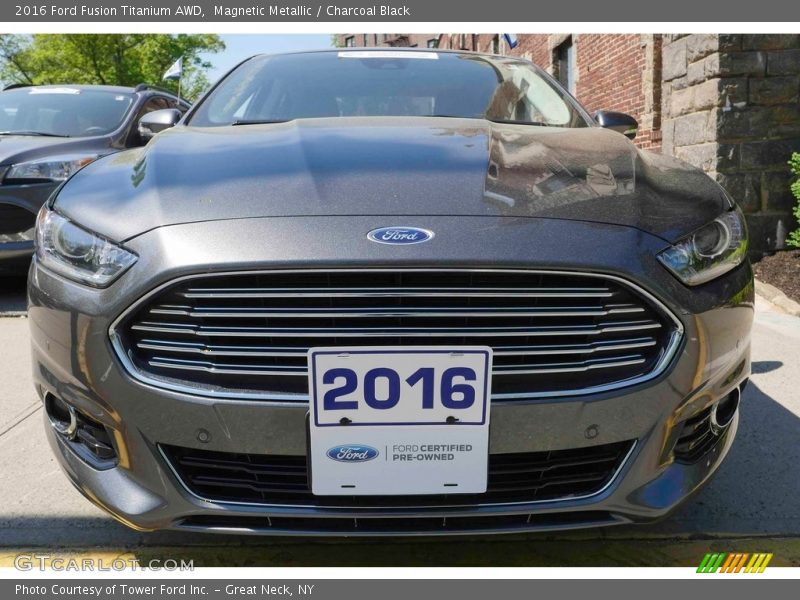 Magnetic Metallic / Charcoal Black 2016 Ford Fusion Titanium AWD
