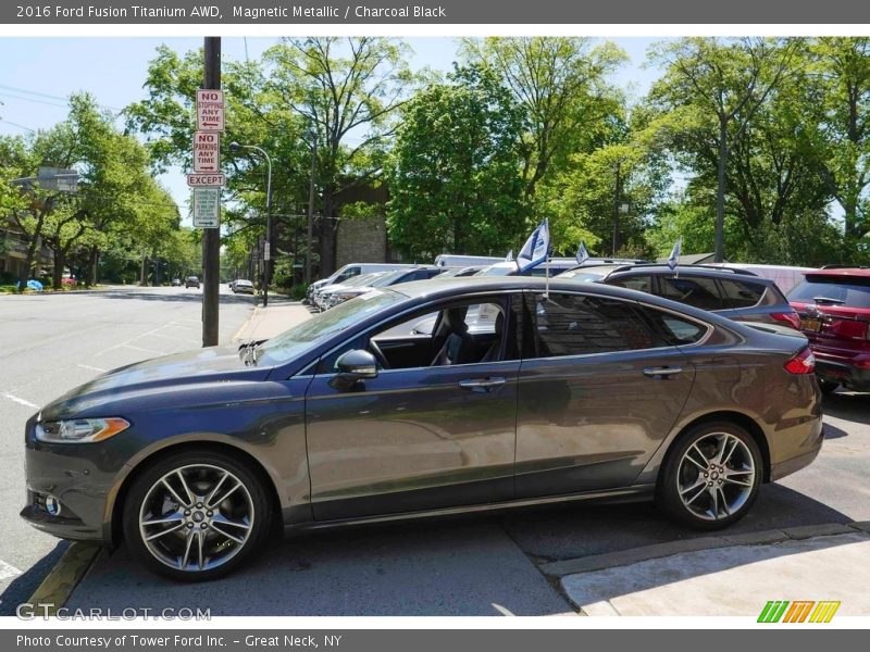 Magnetic Metallic / Charcoal Black 2016 Ford Fusion Titanium AWD