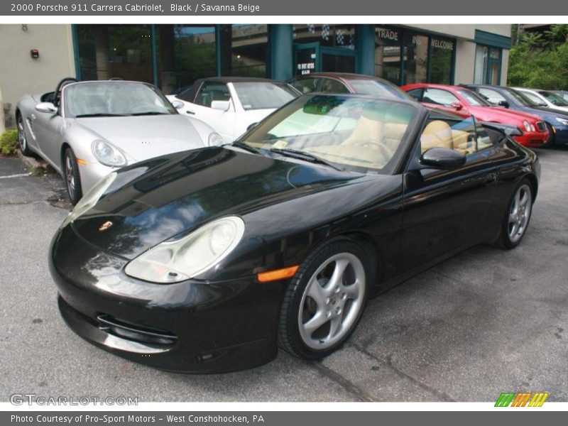 Black / Savanna Beige 2000 Porsche 911 Carrera Cabriolet