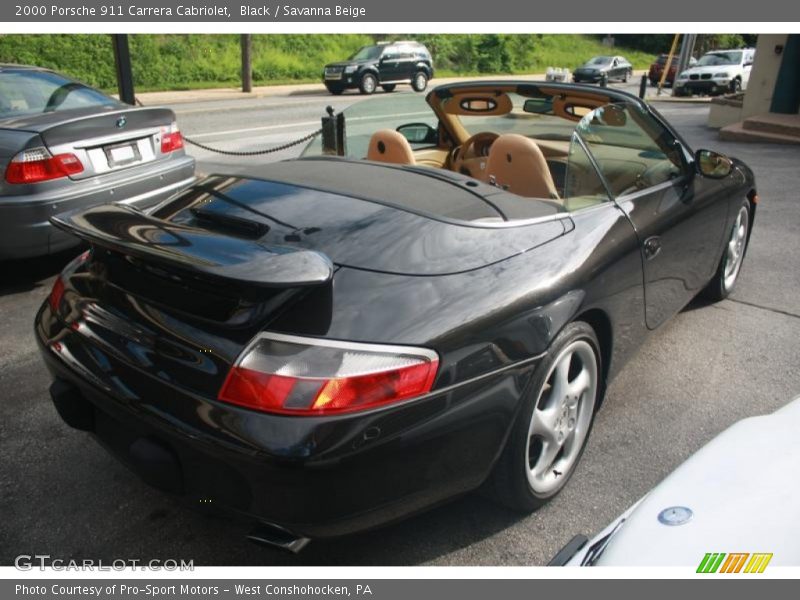 Black / Savanna Beige 2000 Porsche 911 Carrera Cabriolet