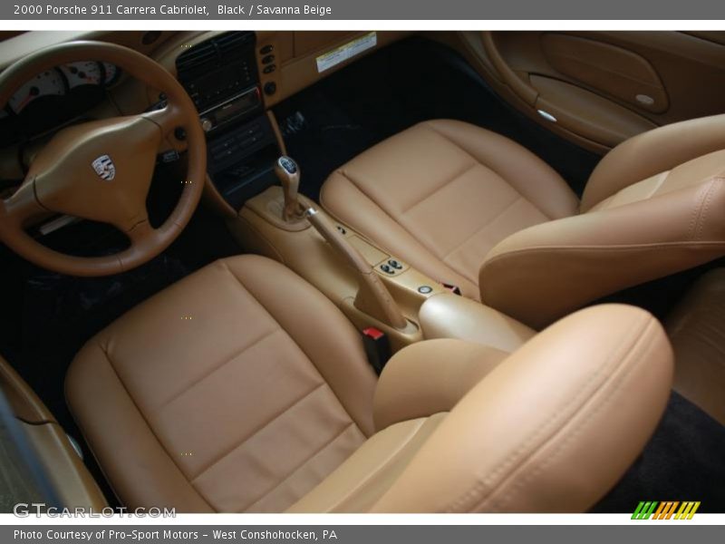 Black / Savanna Beige 2000 Porsche 911 Carrera Cabriolet