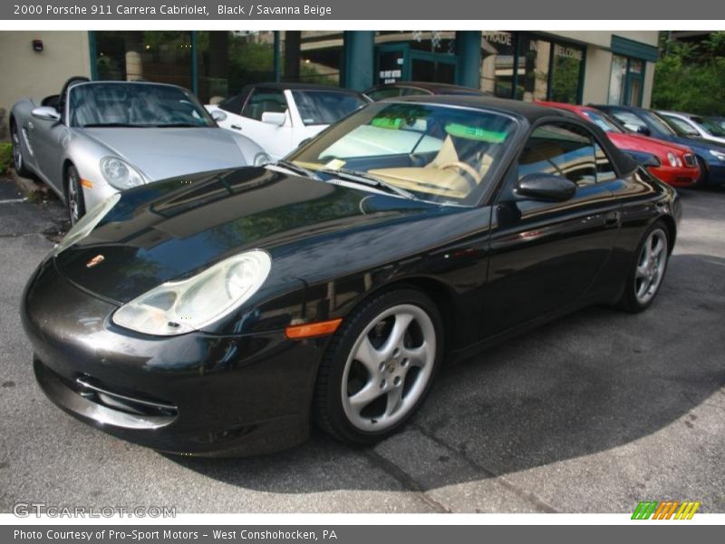 Black / Savanna Beige 2000 Porsche 911 Carrera Cabriolet