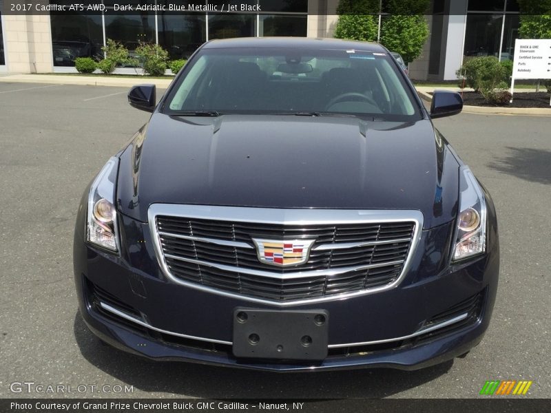 Dark Adriatic Blue Metallic / Jet Black 2017 Cadillac ATS AWD